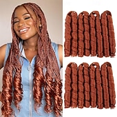 baratos Cabelo de crochê-Extensor Ondulado Trança Box Braids Cabelo Sintético Cabelo para Trançar 1 pacote