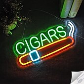 abordables Lampes néon led-Enseigne au néon à LED pour magasin de cigares, lumière au néon à intensité variable faite à la main alimentée par USB pour bar, salon, café, fête, décoration de magasin de tabac