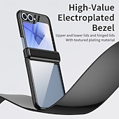 Недорогие Чехлы для Samsung-телефон Кейс для Назначение Z-флип 6 Z Flip 5 Кейс на заднюю панель и протектор экрана Защита от удара Ретро Покрытие ПК