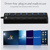 cheap USB Hubs-Extension Computer One Drag Seven Multi-interface Hubs With Switches