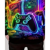 billiga Pojkens 3D Sporter &amp; Spel-Pojkar 3D Grafisk Spel Huvtröja Långärmad Vår Höst Mode Streetwear Barn 4-12 år Huva Utomhus Ledigt Dagligen Normal