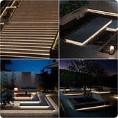 economico Strisce luminose COB-2m 5m 10m Set luci 240 LED COB 15 mm 1Impostare la staffa di montaggio 1 set Bianco caldo Bianco Bianco netto Strisce LED Al Coperto All&#039;aperto Vacanze 220-240 V 110-120 V