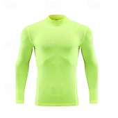 voordelige Hardloop T-shirts en Tanktops-Voor heren Hardloopshirt Compressieshirt Lange mouw T-shirt Casual Sportkleding Herfst Hoge nek Ademend Sneldrogend Sportschooltraining Hardlopen Wandelen Sportkleding Sportkleding Effen