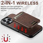 Недорогие Чехлы для iPhone-телефон Кейс для Назначение iPhone 16 Про Макс Плюс Айфон 15 Про Макс Плюс iPhone 14 13 12 Pro Max Plus iPhone 14 Pro Max iPhone 13 12 Pro Max Кейс на заднюю панель со стендом Съемный Магнитный Ретро