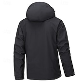 abordables Softshell, polares y chaquetas de montaña-Hombre La chaqueta con capucha Chaqueta Softshell Chaqueta para senderismo Al aire libre Bloque de color Resistente al Viento Resistente al Agua Chaqueta cortavientos Viaje Negro Azul Beige Gris