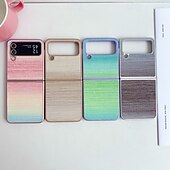 Недорогие Чехлы для Samsung-телефон Кейс для Назначение SSamsung Galaxy Z-флип 7 Z-флип 6 Z Flip 5 Z Flip 4 Z Flip 3 Кейс на заднюю панель Защита от удара Ретро ТПУ Кожа PU