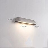 abordables Apliques de pared para interior-Lámpara de pared arqueada moderna, impermeable, simple, LED, lámpara de pared moderna para exteriores/interiores, 110-120 V, 7 W