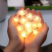 Недорогие Питание от USB-Гирлянда из роз длиной 3 м, 20 светодиодов, гирлянда на день святого Валентина с питанием от USB, теплый белый, холодный белый, rgb для свадебных декоративных огней, внутреннего и наружного декора