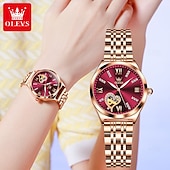 abordables Relojes mecánicos-OLEVS Mujer Relojes Mecánico Moda Reloj Casual Reloj de Muñeca Cuerda Automática Luminoso IMPERMEABLE Decoración Acero Inoxidable Reloj