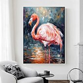 preiswerte Stillleben-Gemälde-handgefertigte abstrakte Vogelgemälde auf Leinwand, handgemaltes reich strukturiertes Acrylgemälde, moderne Wandkunst, handgemalte Tierölgemälde, Kunstwerke für die Wanddekoration im Wohnzimmer und