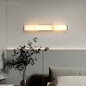 baratos Candeeiros de Parede de interior-Luminária de parede de mármore natural luz led villa de luxo iluminação de cabeceira luz de parede de cobre 110-240v 10w