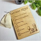 Недорогие Подарки-настольная игра left right drink - игра в кости для вечеринок с выпивкой - игра с выпивкой left right center game - забавные подарки