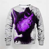 billiga Pojkens 3D Vision &amp; Geometri-Pojkar 3D Grafisk Tecknat T-shirt Långärmad Vår Höst Mode Grundläggande Barn 4-12 år Rund hals Utomhus Ledigt Dagligen Normal