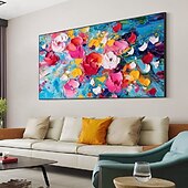 abordables Peintures fleurs/botaniques-peinture à l&#039;huile impressionnisme fait à la main peintures florales peinture à l&#039;huile de fleurs faites à la main peinture abstraite de fleurs de rose peinture de paysage de fleurs art mural floral