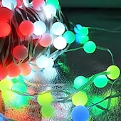 abordables Enchufe eléctrico-Luces de hadas LED inteligentes de 10 m, luces de cadena que cambian de color RGB y blanco cálido controladas por aplicación con sincronización de música y 20 escenas para decoración de Navidad, dormitorio, pared y manualidades