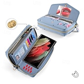 voordelige Samsung-hoesje-telefoon hoesje Voor S24 Ultra S24 Plus S24 S23 S23 Ultra S23 Plus S22 S22 Ultra Achterkant Wallet Card Case Rits met draagkoord met polsband Retro TPU PU-nahka