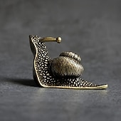 voordelige Beelden-messing slak dierenbeeldjes, retro puur koperen mini slak beeldje ornamenten bureau antieke messing thee huisdier collectie huisdecoraties voor woonkamer