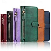 cheap iPhone Cases-Phone Case For iPhone 16 Pro Max Plus iPhone 15 Pro Max Plus iPhone 14 13 12 11 Pro Max Plus iPhone 14 Pro Max iPhone 13 12 11 Pro Max Back Cover with Stand Holder Zipper Support Wireless Charging