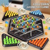 abordables Puzles-Mastermind de cadena triangular: desarrolla el pensamiento lógico y las habilidades para resolver problemas. Divertido juego de rompecabezas de escritorio multijugador para niños. Construcción de