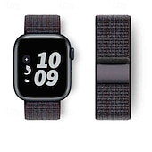 baratos Pulseiras de Apple Watch-Pulseira Esportiva Compatível com Pulseira Apple Watch 38mm 40mm 41mm 42mm 44mm 45mm 49mm Ajustável Tecido pulseira de substituição para iwatch Ultra 2 Series 9 8 7 SE 6 5 4 3 2 1