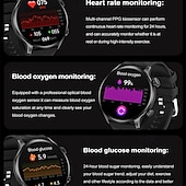 abordables Relojes inteligentes-iMosi ZW63 Reloj inteligente 1.39 pulgada Smartwatch Reloj elegante Bluetooth Monitoreo de temperatura Podómetro Recordatorio de Llamadas Compatible con Android iOS Mujer Hombre Llamadas con Manos