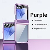 Χαμηλού Κόστους Samsung Θήκη-τηλέφωνο tok Για Z Flip 6 Z Flip 5 Πίσω Κάλυμμα και προστατευτικό οθόνης Ανθεκτική σε πτώσεις Ρετρό Επιμετάλλωση
