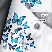 cheap Shower Curtains-Shower Curtain with Hooks 180cm*180cm(70&quot;*70&quot;) Polyester Washable Waterproof Pattern Bathroom Bathtub Decor Vintage Butterfly