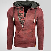 abordables Pull col rond-Homme Pull Pull en tricot A côtes Tricoter Normal Demi-zip Tricoté Bloc de couleur Capuche Mode basique Usage quotidien Rendez-vous Vêtement Tenue Automne hiver Noir Jaune S M L