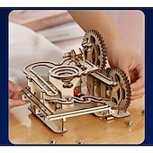 preiswerte Jigsaw-Puzzle-3D-Holzpuzzle - mechanische Trackbälle zum Selbermachen, pädagogisches Denkspiel für Erwachsene, Khaki