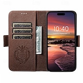 cheap iPhone Cases-Phone Case For iPhone 16 15 14 Pro Max Plus iPhone 13 12 Pro Max Wallet Case with Stand Holder Magnetic Card Slot Retro TPU PU Leather