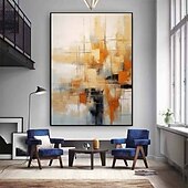 preiswerte Stillleben-Gemälde-Großes, 100 % handgemaltes abstraktes Ölgemälde in Gold auf Leinwand, handgefertigtes, reich strukturiertes Acryl-Wandgemälde, moderne Wandkunst, handgemaltes Kunstwerk, Ölgemälde mit Pattelmesser für