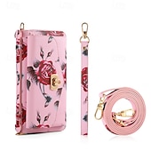 voordelige Samsung-hoesje-telefoon hoesje Voor S24 Ultra S24 Plus S24 S23 S23 Ultra S23 Plus S22 S22 Ultra Achterkant Wallet Card Case Rits met draagkoord met polsband Retro TPU PU-nahka