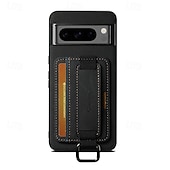 baratos Outras capas para telefone-telefone Capinha Para Pixel 9 Pro Pixel 9 Pro XL Pixel 8 Pro Pixel 8 Pixel 9 Pixel 7 Pixel 7 Pro Pixel 6 Pixel 6 Pro Capa traseira Com Suporte com pulseira Slot para cartão Retro TPU PC Couro PU