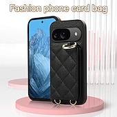 お買い得  その他のスマホケース-電話 ケース 用途 ピクセル9プロ ピクセル9プロXL Pixel 8 Pro Pixel 8 ピクセル9 バックカバー スタンド付き ストラップ付き カード挿入口 レトロ風 TPU PUレザー