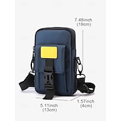 economico Borselli da uomo-borsa a tracolla compatta da uomo con tracolla regolabile e dettaglio fibbia - borsa a tracolla in stile urbano per viaggi, uscite informali e uso quotidiano