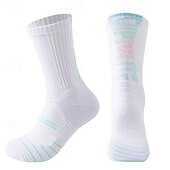 economico Calzini da corsa-Calze sportive Calzini da corsa 1 paio Color Block Per uomo Calzini / Calze Anti-scivolo Traspirante Comodo Allenamento in palestra Calcio Corsa Jogging Ciclismo Gli sport Color Block Lettere