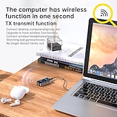 abordables Gadgets Bluetooth-Nuevo estilo con pantalla de visualización adaptador bluetooth 5.4 receptor transmisor manos libres para automóvil adaptador de audio bluetooth aux