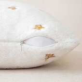 baratos Capa de almofada de férias-capas de almofada de veludo decorativas estrela 1pc macio quadrado almofada fronha para quarto sala de estar sofá cadeira