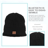 cheap On-ear &amp; Over-ear Headphones-Bluetooth Beanie with Scarf Bluetooth Rechargeable Knit Cap with Wireless Hands Free Head Hat Christmas Gift for Men and Women