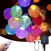 economico Striscie luci ad energia solare-10m Fili luminosi 100 LED Bianco caldo Bianco Multicolore Luci di stringa creative Feste All&#039;aperto Impermeabile Ad energia solare