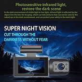 abordables DVR pour voiture-K3 1080p Nouveau design / HD / Surveillance à 360 ° DVR de voiture 150 Degrés Grand angle 2 pouce IPS Dash Cam avec Wi-Fi / Vision nocturne / Enregistrement en Boucle 4 LED infrarouge Enregistreur de