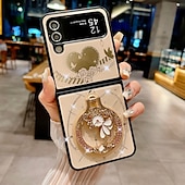 お買い得  サムスン用ケース-電話 ケース 用途 Zフリップ6 Z Flip 5 Z Flip 4 Z Flip 3 バックカバー スタンド付き 磁石バックル ワイヤレス充電をサポート レトロ風 TPU PC