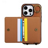 levne Pouzdra pro iPhone-telefon Carcasă Pro iPhone 16 Pro Max Plus iPhone 15 Pro Max Plus iPhone 14 13 12 11 Pro Max Plus iPhone 14 Pro Max iPhone 13 12 11 Pro Max Zadní kryt se stojánkem s poutkem na zápěstí Slot pro kartu