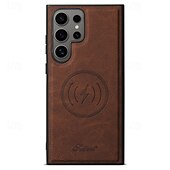 Недорогие Чехлы для Samsung-телефон Кейс для Назначение S24 S24 Ultra Plus S23 Ultra Plus S23 S22 S22 Плюс Ультра S25 Ультра Кейс на заднюю панель со стендом Магнитный Разъем для карты Ретро ТПУ ПК Кожа PU