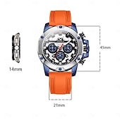 baratos Relógios Quartz-relógios onola para homens 6858 relógios de quartzo luminosos multifuncionais esportivos pulseira de silicone relógio masculino à prova d&#039;água