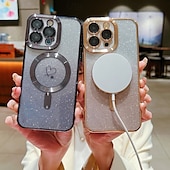 お買い得  iPhone用ケース-電話 ケース 用途 iPhone 16 Pro Max プラス iPhone 15 プロマックスプラス iPhone 14 13 12 11 Pro Max Plus iPhone 14 Pro Max iPhone 13 12 11 Pro Max バックカバー 磁石バックル ワイヤレス充電をサポート 耐衝撃 レトロ風 TPU アクリル