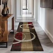 abordables Alfombras de cocina y esteras-Alfombra de pasillo peluda estilo bohemio vintage, suave, antideslizante, lavable, para entrada, cocina, baño y dormitorio