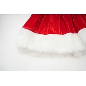 olcso Felnőtt karácsonyi jelmezek-Mikulás ruhák Mikulás Mrs.Claus Karácsonyi ruha Mikulás ruhák Szexi jelmezek Mikulás sapka Női Karácsony Álarcos mulatság Szexi Cosplay jelmez Felnőttek Parti Karácsony Ruha Kalap