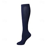 abordables Chaussettes pour la course-Yoga Socks 3 Pairs Men's Women's Compression Socks Anti-Slip Breathable Sweat wicking Comfortable Gym Workout Basketball Football / Soccer Running Jogging Sports Solid Colored Fashion Polyester