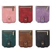 abordables Carcasas Samsung-teléfono Funda Para Z Flip 6 Z Flip 5 Z Flip 4 Z Flip 3 Gire la tapa con Soporte Cremallera con cordón Retro TPU Cuero de PU
